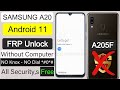 Samsung galaxy a20 a205f frp bypass android 11 2022 without pc not working knox no alliance shield