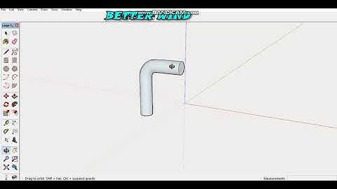 How to create L shape pipe (bend) in sketchup 2016?