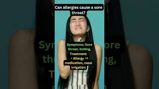 Sore Throat ALLERGIES? #hacks    #shorts  #medical  #allergies