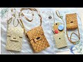 【ダイソーあみつけネット✨②】内布付けて本格的!お出かけに便利なショルダーポシェット/プラスチックキャンバス