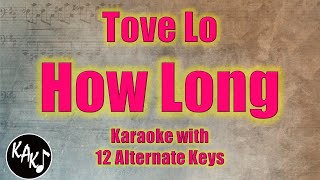 How Long Karaoke - Tove Lo Instrumental ( Euphoria - HBO ) Lower Higher Male Original Key