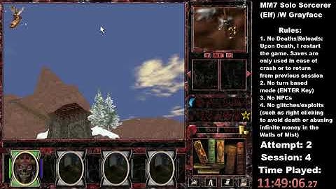 MM7 Solo Sorcerer No Deaths/Reloads/NPCs/Turn Baed/Glitches (Attempt 2 Part 4)