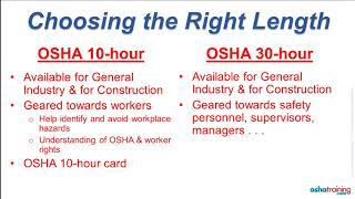 Free OSHA Training Tutorial