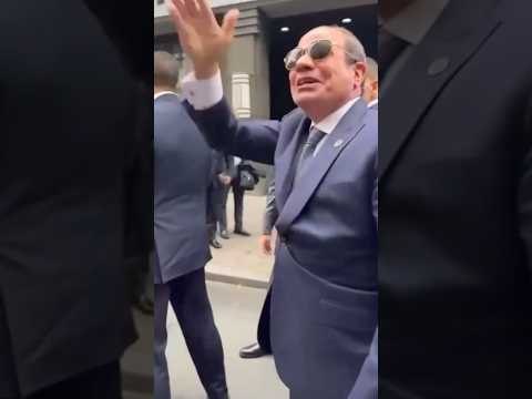 استقبال حافل من المصريين في بروكسل للرئيس السيسي