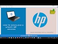 How to download and Install Hp wifi Driver,Bluetooth,Bios ...