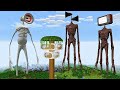 SURVIVING FROM TV HEAD, SIREN HEAD AND MEGAPHONE 😱in Minecraft 