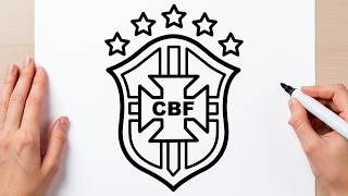 COMO DESENHAR O ESCUDO DA SELEÇÃO BRASILEIRA