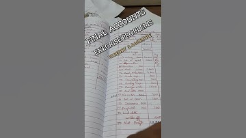 UPLOADED FINAL ACCOUNTS EXECRISE PROBLEMS FROM FINANCIAL ACCOUNTING-TS REDDY & A MURTHY #shorts