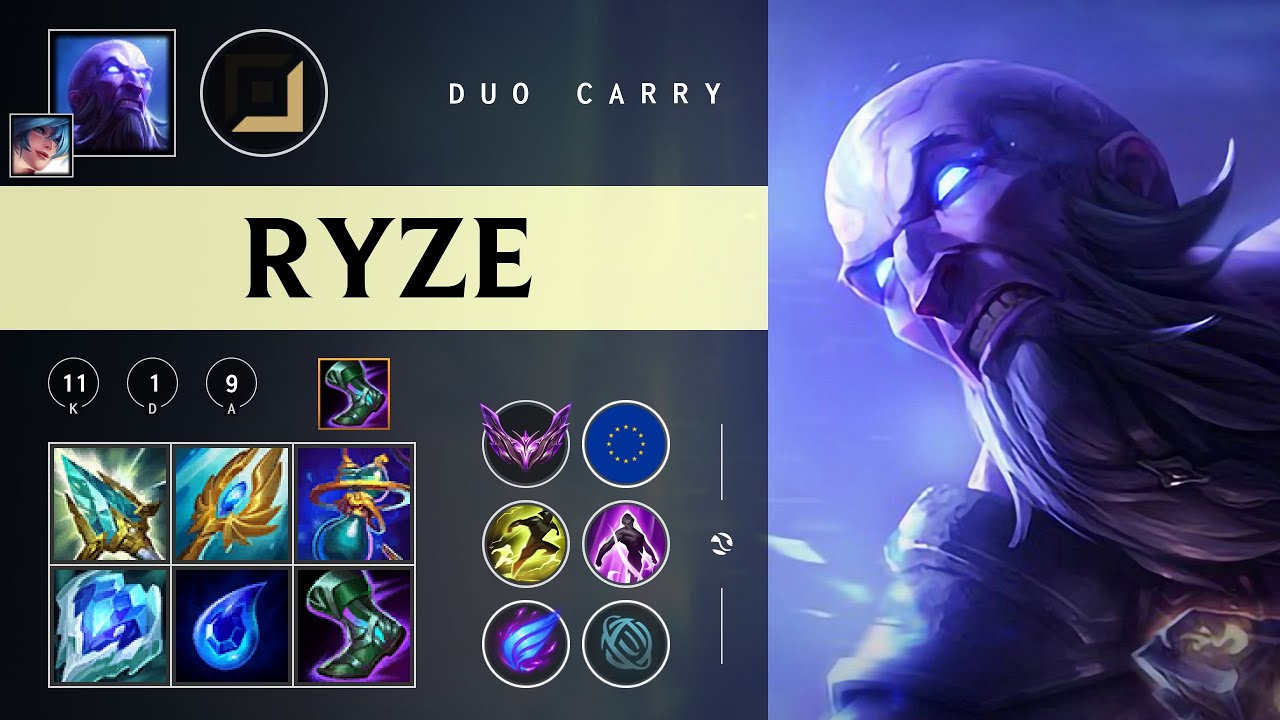 Ryze Carry vs Aphelios - EUW Master Patch 26.01