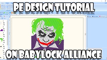 How to digitize an image using PE Design 10 Software (The Joker Design)