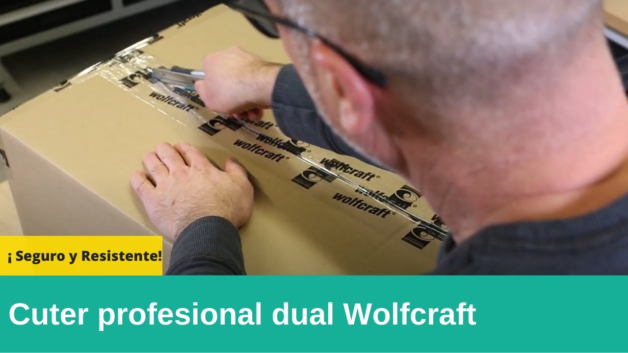 Cúter de cuchillas separables profesional dual Wolfcraft. ¡Seguridad y  resistencia! 