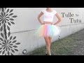 NO SEW TUTU - Tulle Skirt How To - Halloween Costume DIY | SoCraftastic