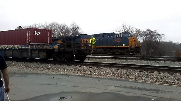 Q610 uncoupling from his train to set off cars.
