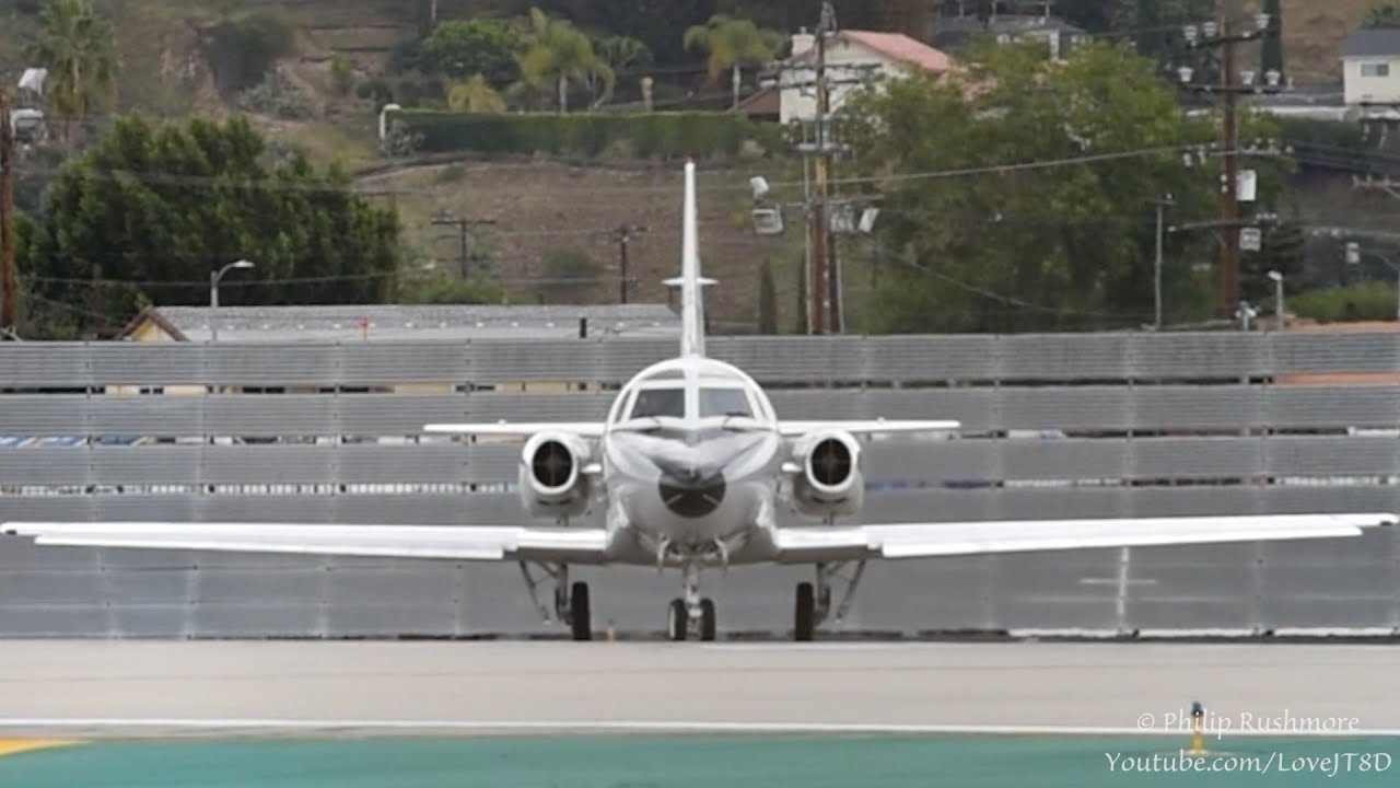 Patriots Jet Team Turbojet Sabreliner 60 - Loud Departure from BUR