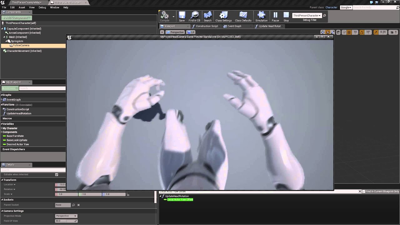 How to make Head turn camera - firstperson - YouTube