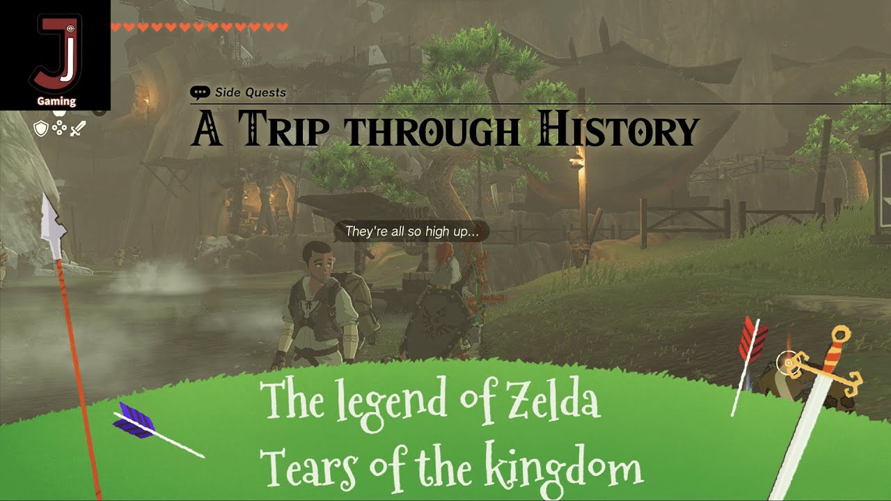 The legend of Zelda Tears of the kingdom A trip through history Side quest Kakariko village ...
