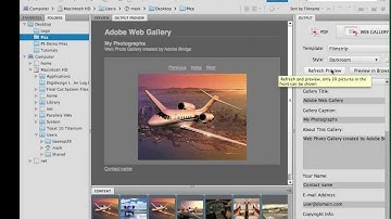Using Adobe Bridge to Create a Web Gallery