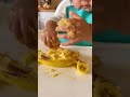 ASMR Baby Banana Mash! Continuous Squishing 🎧#babyfood #squishysounds #sensoryasmr #shorts