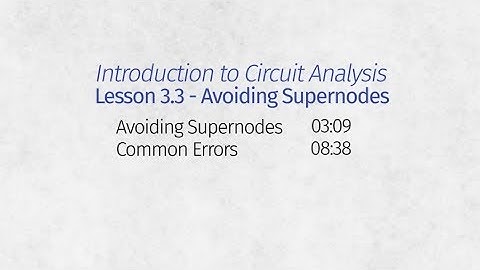 Lesson 3.3- Avoiding Supernodes