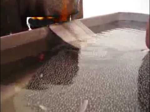 лейка дроби.  საფანთის ჩამოსხმა.