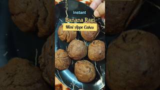Instant healthy kid snack recipe #banana#ragi #minicake #shorts#minibites #shortsfeed #viral #snacks