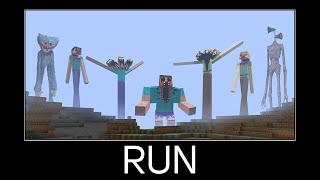Big Compilation Scary Moments  Wait What meme in minecraft