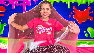 SARAH em brincadeiras para CRIANÇAS em DOSE DUPLA com GELÁSTICA Mega Elástica