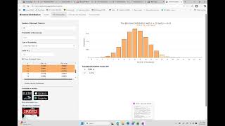 Statistics OER - Section 4-3-b  Binomial Distribution with Technology