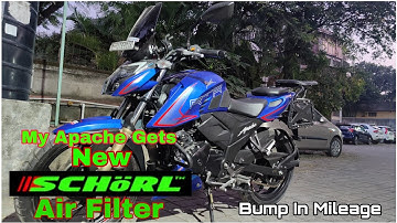 2021 BS6 TVS APACHE RTR 200 4V | New Custom Schorl Air Filter | Fuel Efficiency Bump | DNA VLOGS