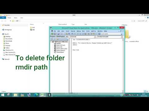 VBA Tutorial - How To Create/Delete Folder