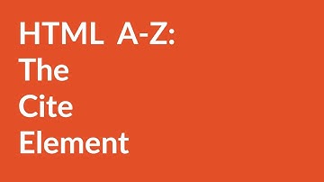 HTML A-Z: The Cite Element