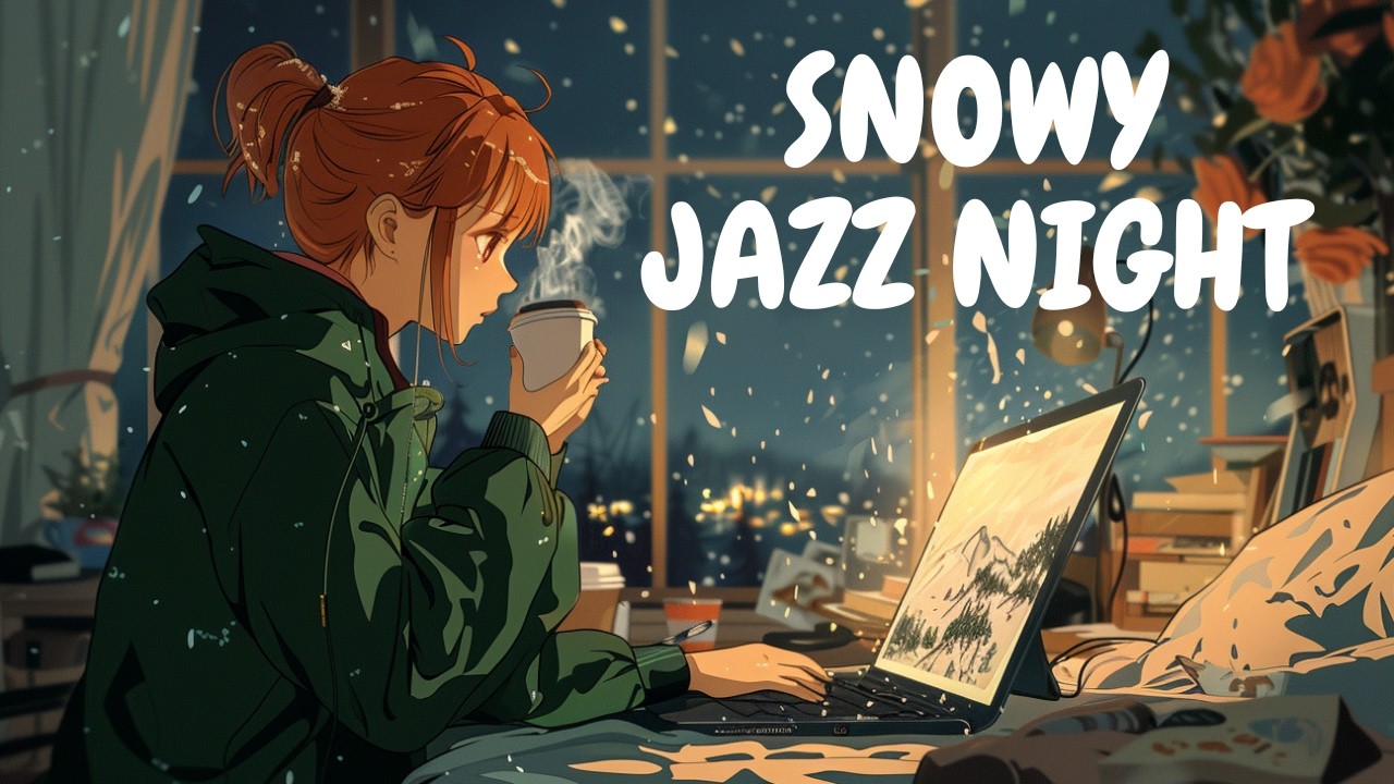 3AM Study Session ❄️ Snowy Night Lofi Jazz for Deep Focus