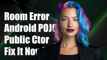 Room Android Error: Entities and POJOs Must Have a Usable Public Constructor