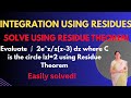 @btechmathshub7050 Problem Using Residues Theorem - Integration Using Residues - Complex Analysis