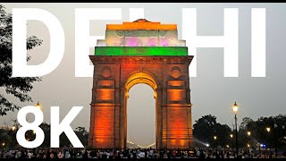 Delhi in 8K HDR 60FPS | Top 6 Must-See Places + Relax Music | OLED Demo