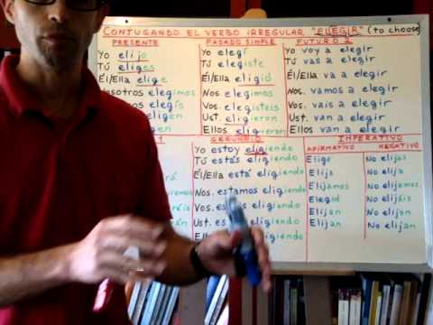 Free Spanish Lessons 189:Spanish verb ELEGIR (choose) 2/2