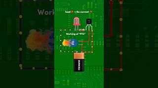 PTC Thermistor Magic 🔥 | Heat Stops Current ⚡ LED Control with BC547 #shorts #circuit