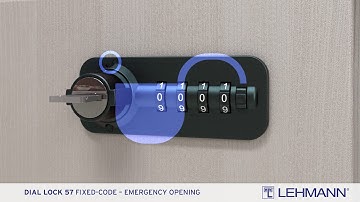 DIAL LOCK 57 Fixcode - emergency opening without code reset