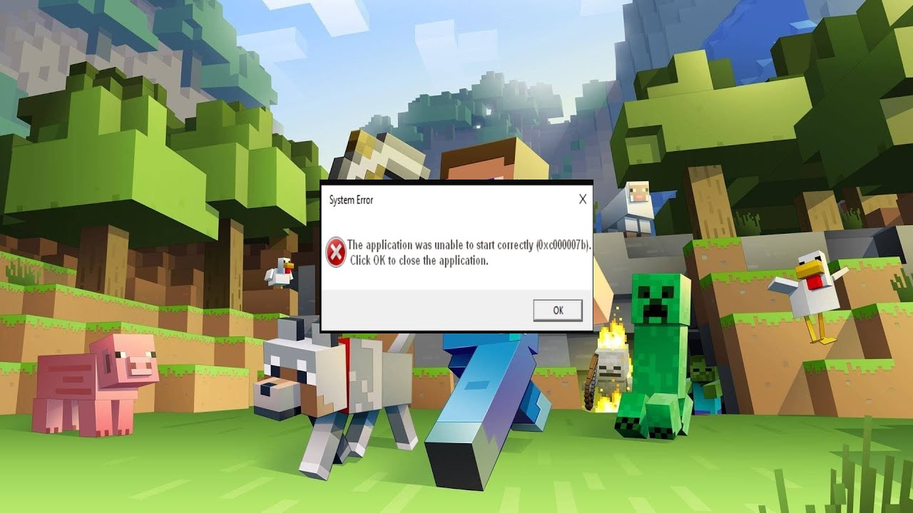 Minecraft Error The application was unable to start correctly ...