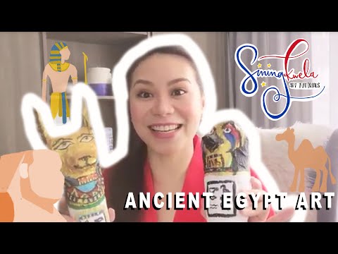 Ancient Egypt Art 101 :Upcycling plastic bottles to make coin bank (Canopic jars) | Siningkwela