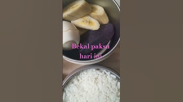 Nasi putih, tumis daun ginseng, oseng ayam cabe hijau,n (ubi pisang telur rebus )buat snack sore 💕😘😘
