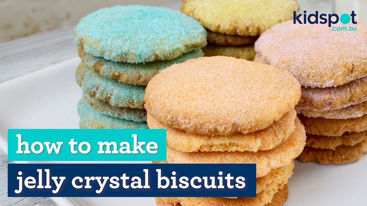 Jelly crystal biscuits Easy kids recipes Kidspot YouTube