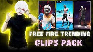 TOP 10 CLIPS PACK | FREE FIRE CLIPS PACK 🤯✨ FF EMOTE CLIPS PACK | NO COPYRIGHT