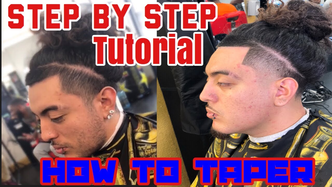 How To Fade Low Bald Taper With Man Bun Haircut Flexxinruee