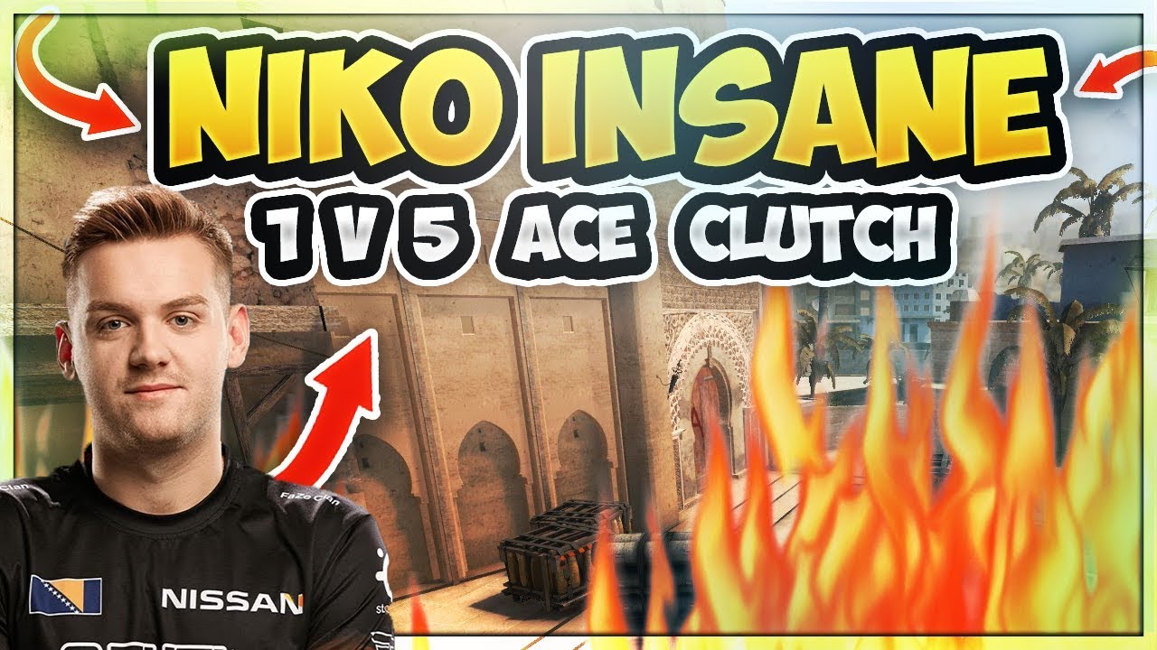 NIKO INSANE 1v5 ACE! | 200IQ NINJA DEFUSE AND AMAZING NEGEV PLAY - YouTube
