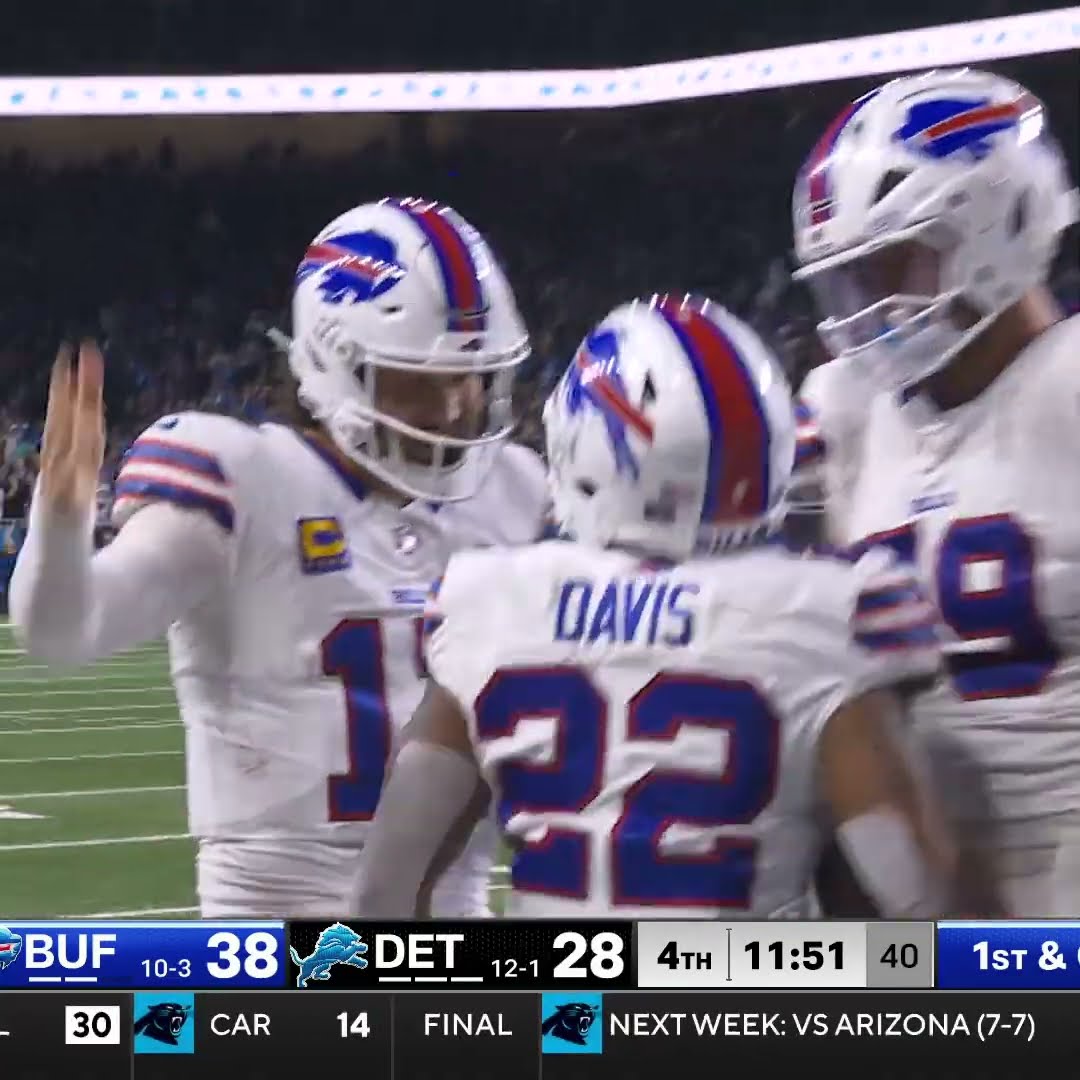 Ray Davis catches for a 5-yard Touchdown vs. Detroit Lions
