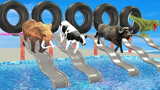 Wild Animals Choose the Right Tire Game Gorilla Play Mystery Slide Challenge Funny Game screenshot 1