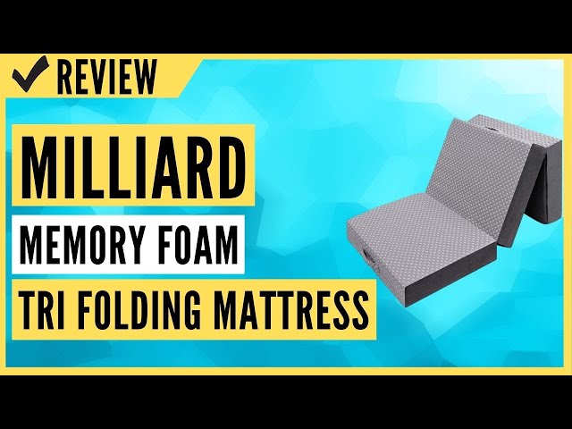 Milliard Tri Folding 6 in. Cot Memory Foam Firm Mattress, Gray