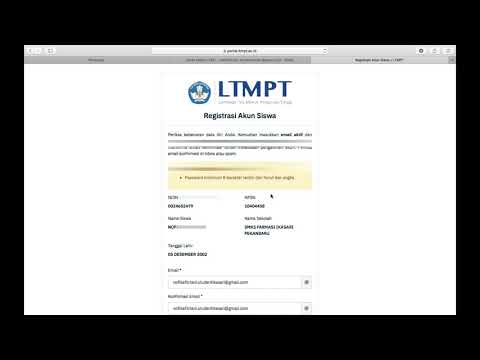 Pendaftaran Akun Siswa LTMPT 2021