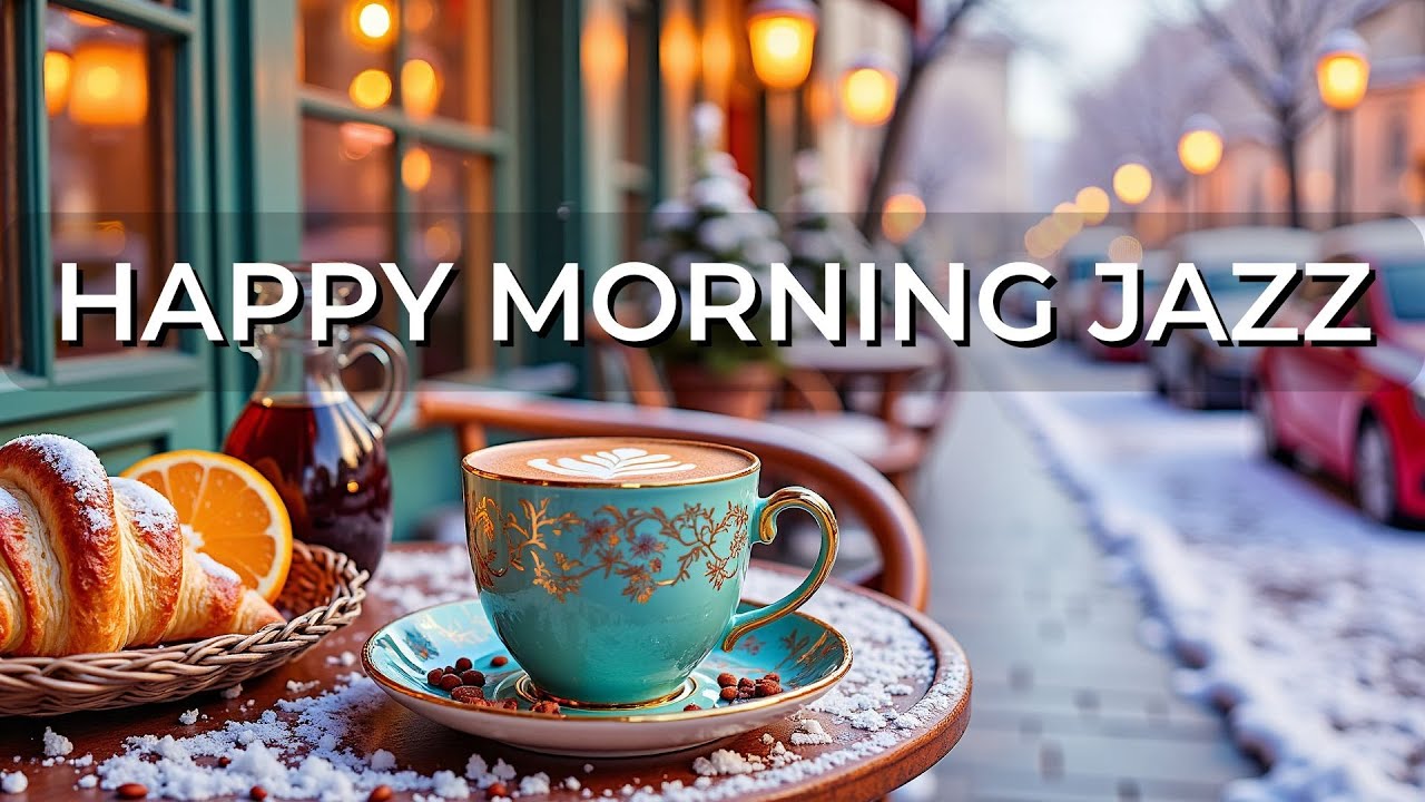 Happy Morning Jazz ☕ Positive Winter Cafe Ambience to Start Your Day - Good Mood Jazz Music
